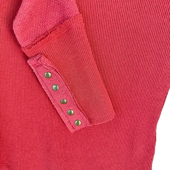 NEW Free People Jojo Mock Neck Long Sleeve Top Off Beat Wine Red Womens Size M - Picture 9 of 15